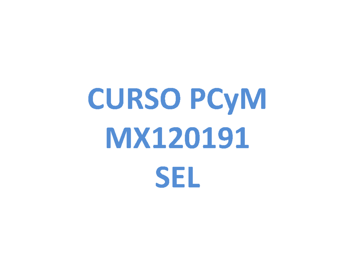 Curso PCyM MX120191: Manipulación Básica de Relevadores SEL - Studocu