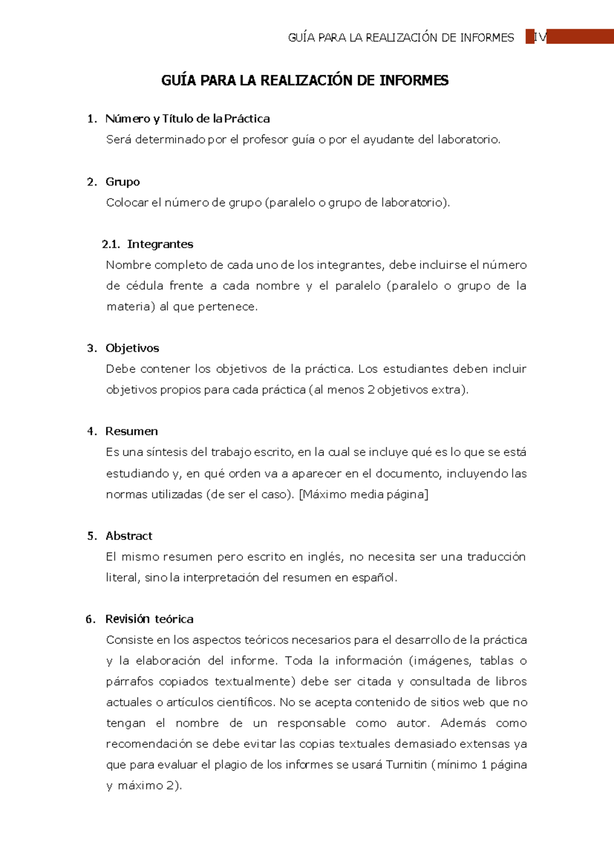 GUÍA PARA LA REALIZACIÓN DE INFORMES DE LABORATORIO - Document Preview