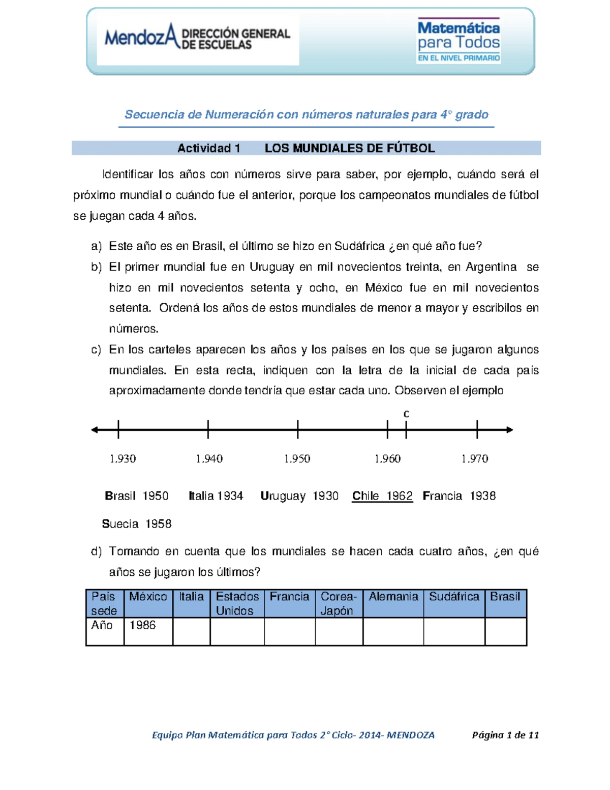 Matematica - Números Naturales para Grado 4° - Trabajo Práctico - Studocu