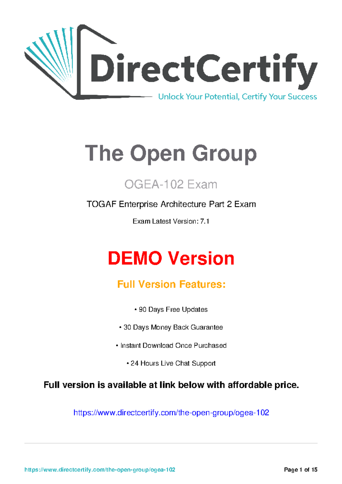 OGEA-102 TOGAF Enterprise Architecture Practice Test Questions ...
