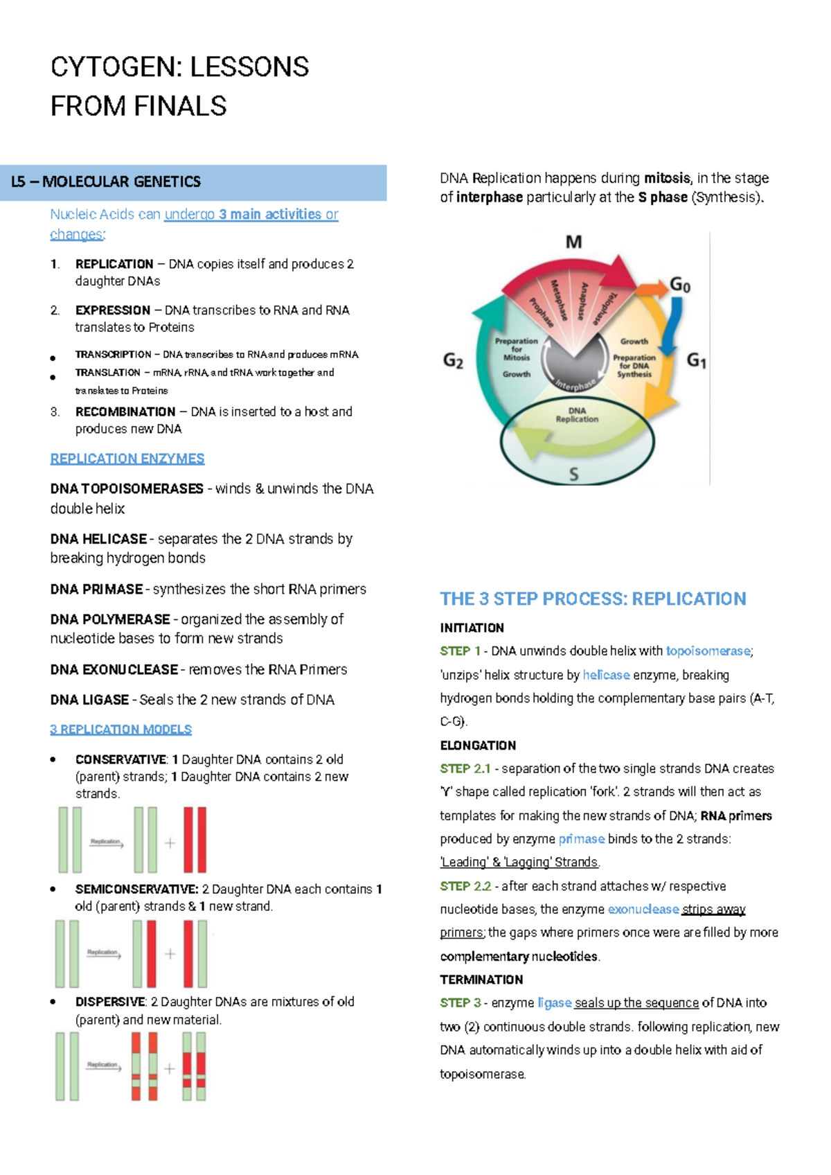 CYTO Finals Exam - Cytogenetics Study Guide - Jan 2025 - Studocu