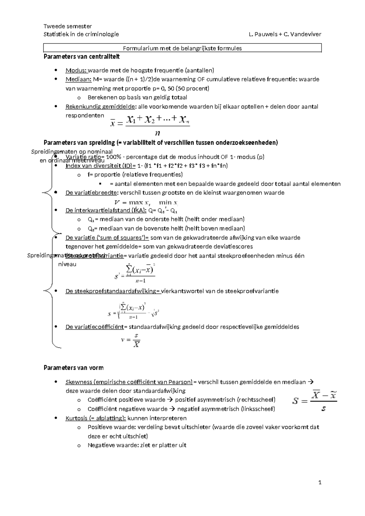 Formularium - Alle formules die je nodig hebt, samengevat - Tweede ...