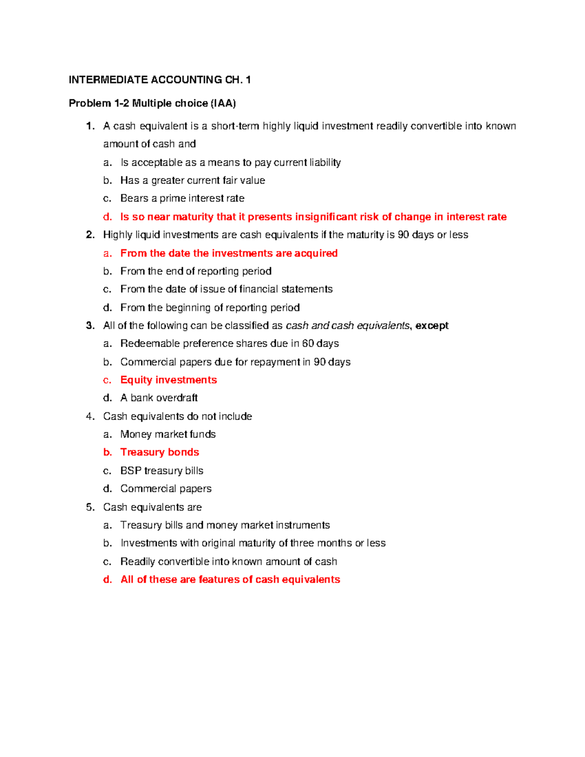 Problem 1-2 Intacc 1 - INTERMEDIATE ACCOUNTING CH. 1 Problem 1- 2 ...