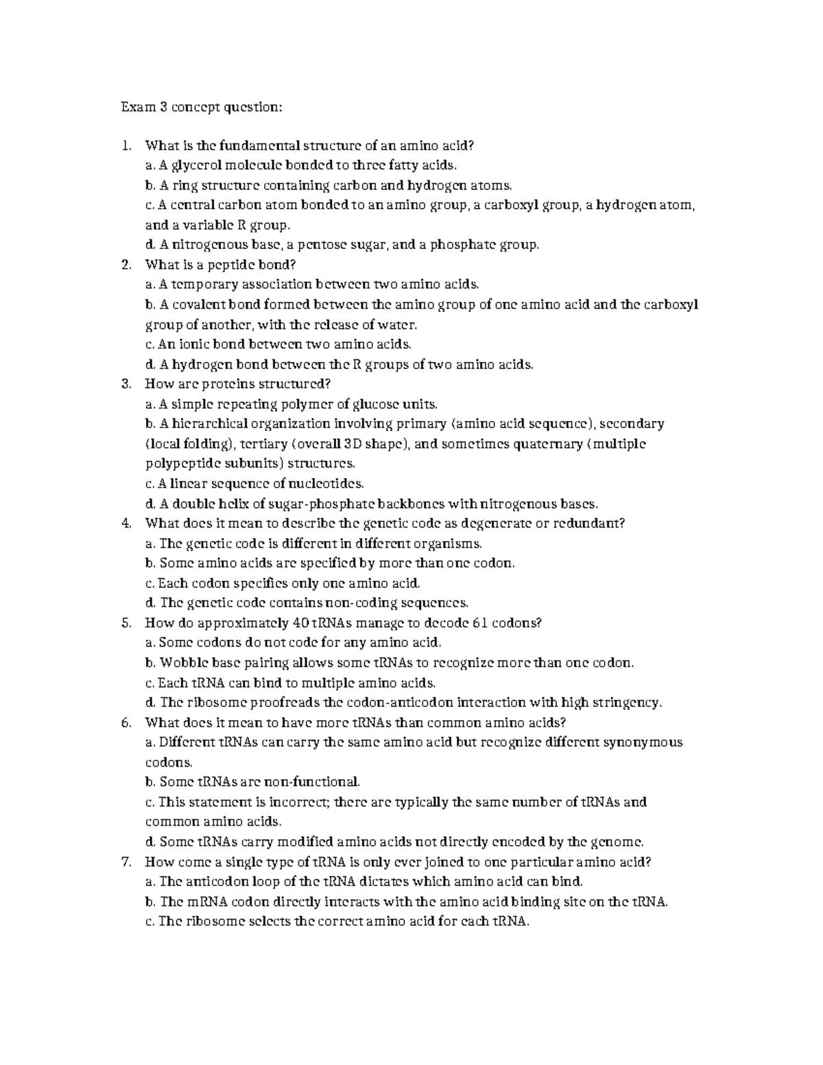 Genetics Exam 3 Concept Questions and Answers - Studocu
