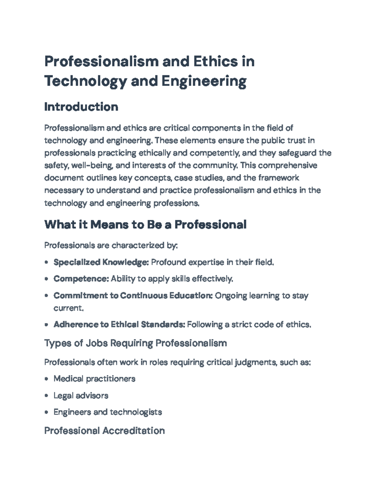 Professionalism and Ethics in Tech & Engineering: A Comprehensive Guide ...