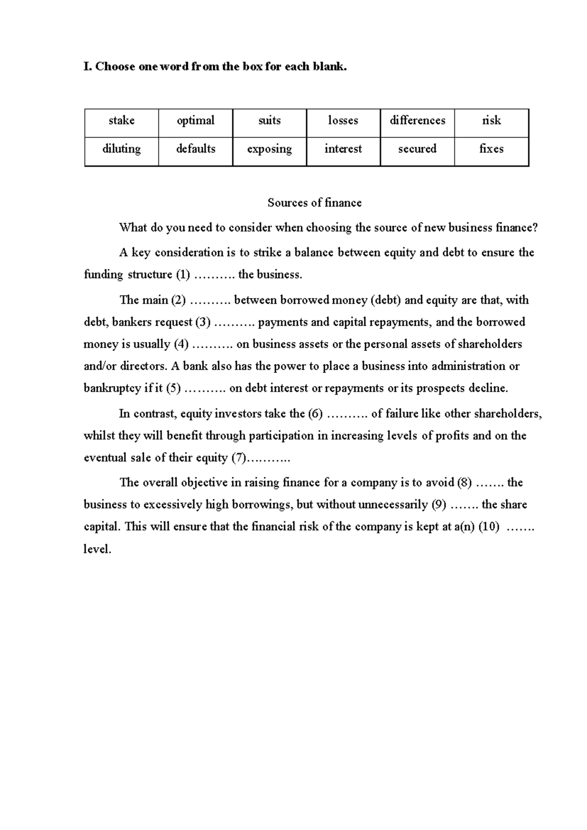 Sample Test 5: Business Finance and Customer Management Insights - Studocu