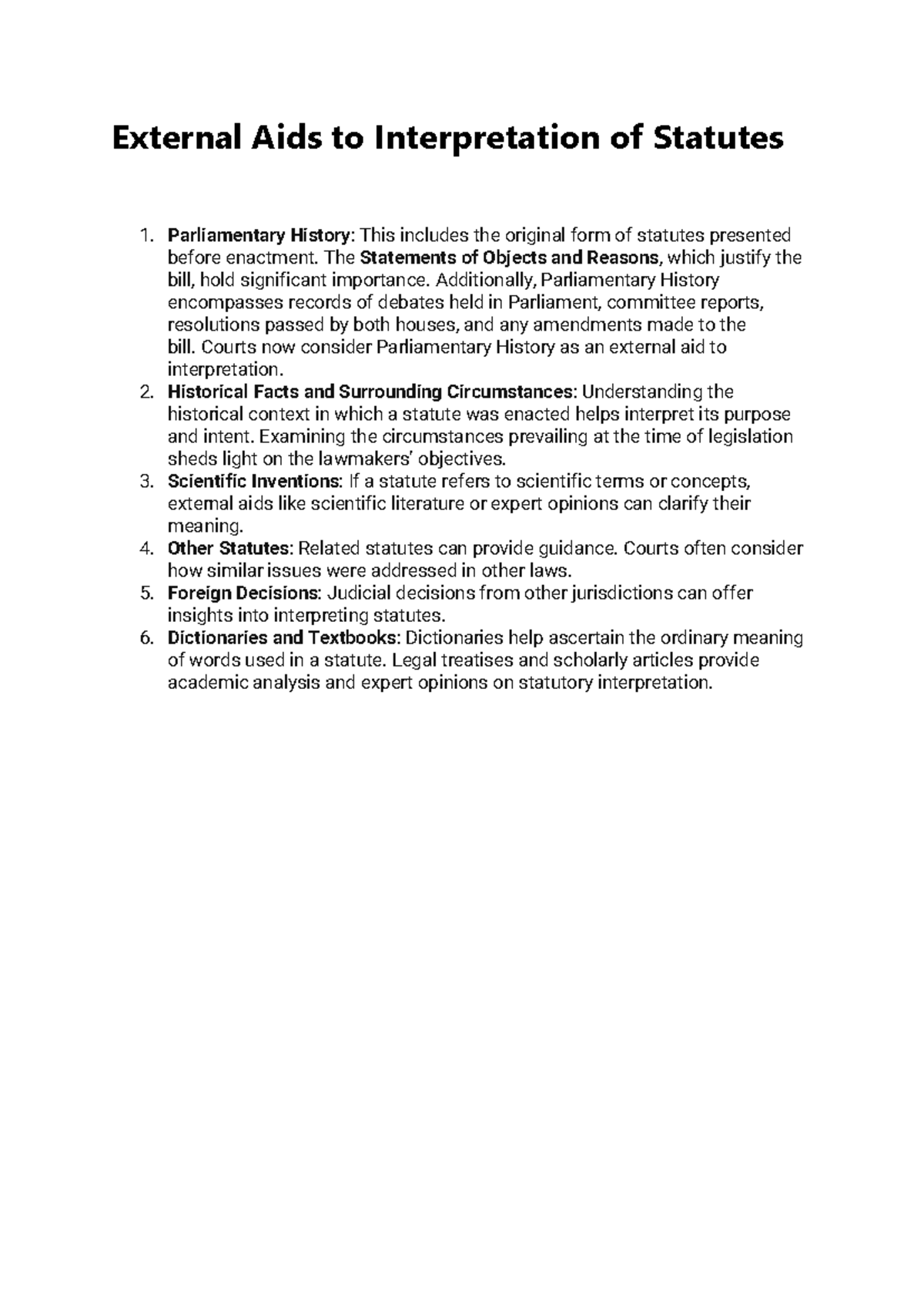 External Aids for Statutory Interpretation: Key Insights & Sources ...