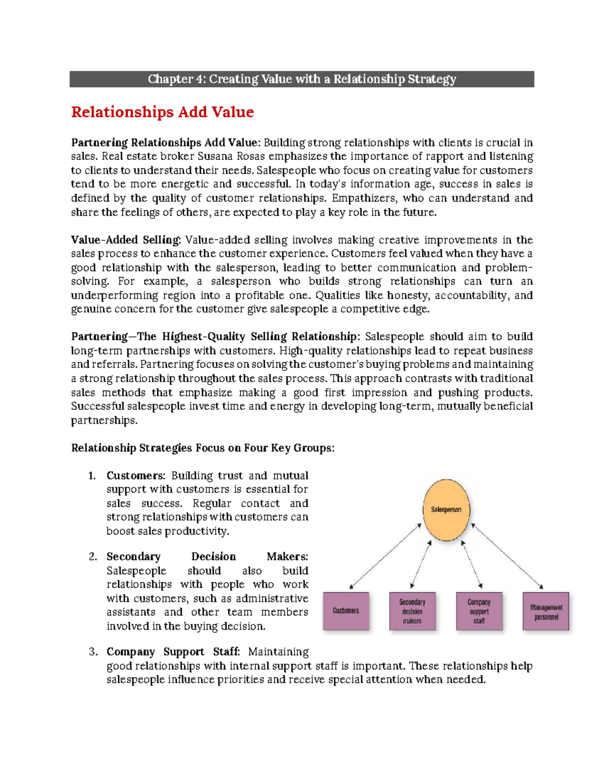 Selling Today: Partnering to Create Value - Ch. 4-6 Summary - Studocu