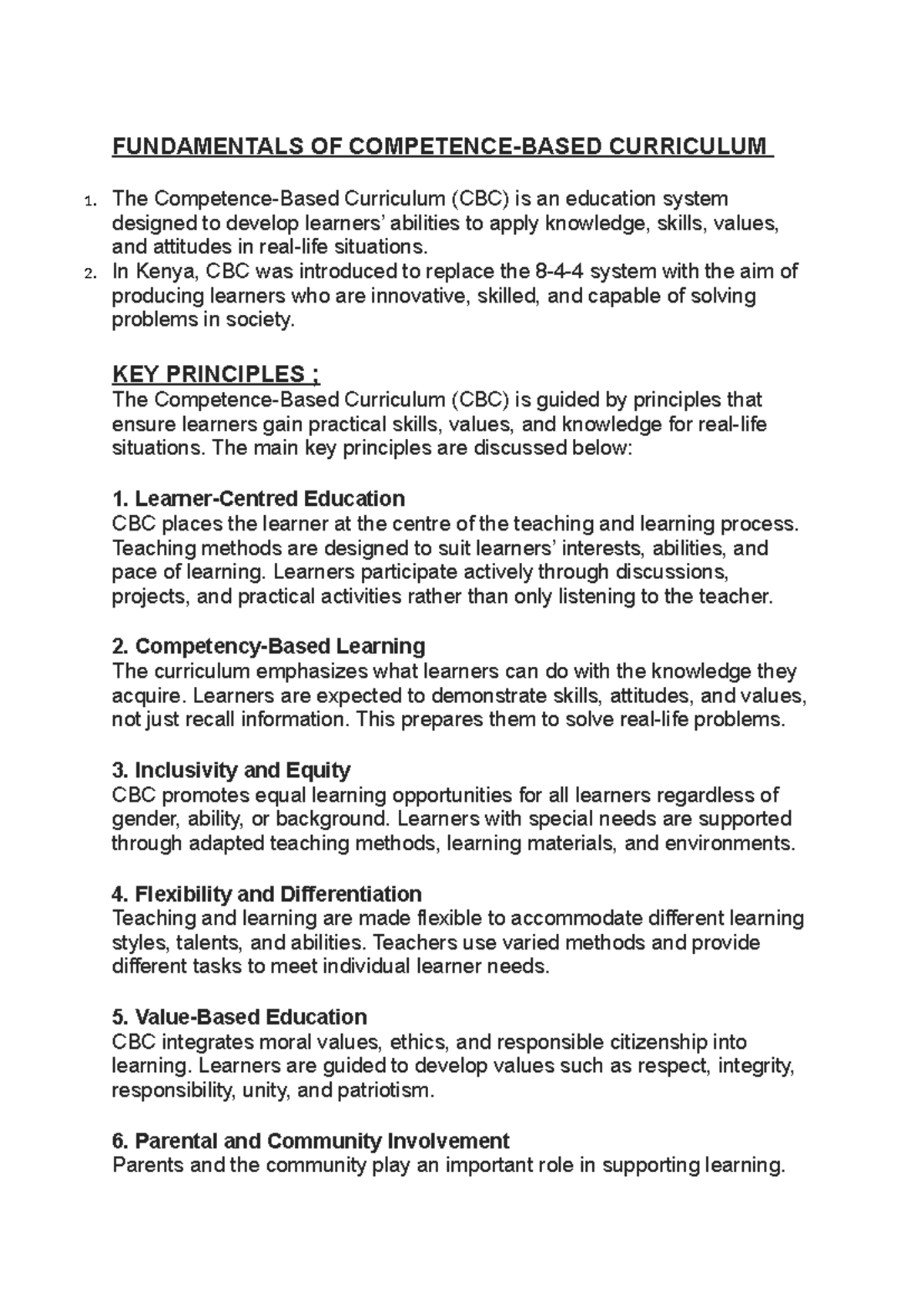 CBC Fundamentals: Key Principles, Competencies, and Assessment Methods ...