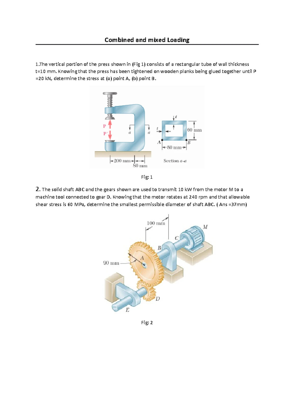 Tutorial 2: Variable Loading & Fatigue Failure Analysis - Studocu