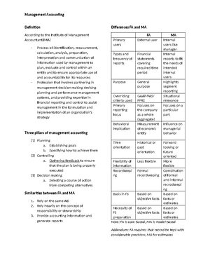 FM Chapter 3 - Evaluation of Financial Performance Notes - Studocu