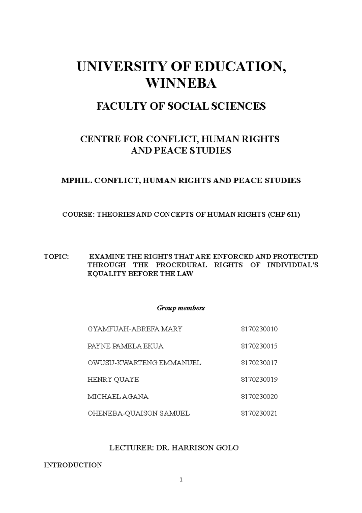 Procedures almost - LECTURE NOTES FOR ALL HUMAN RIGHTS LEARNERS ...