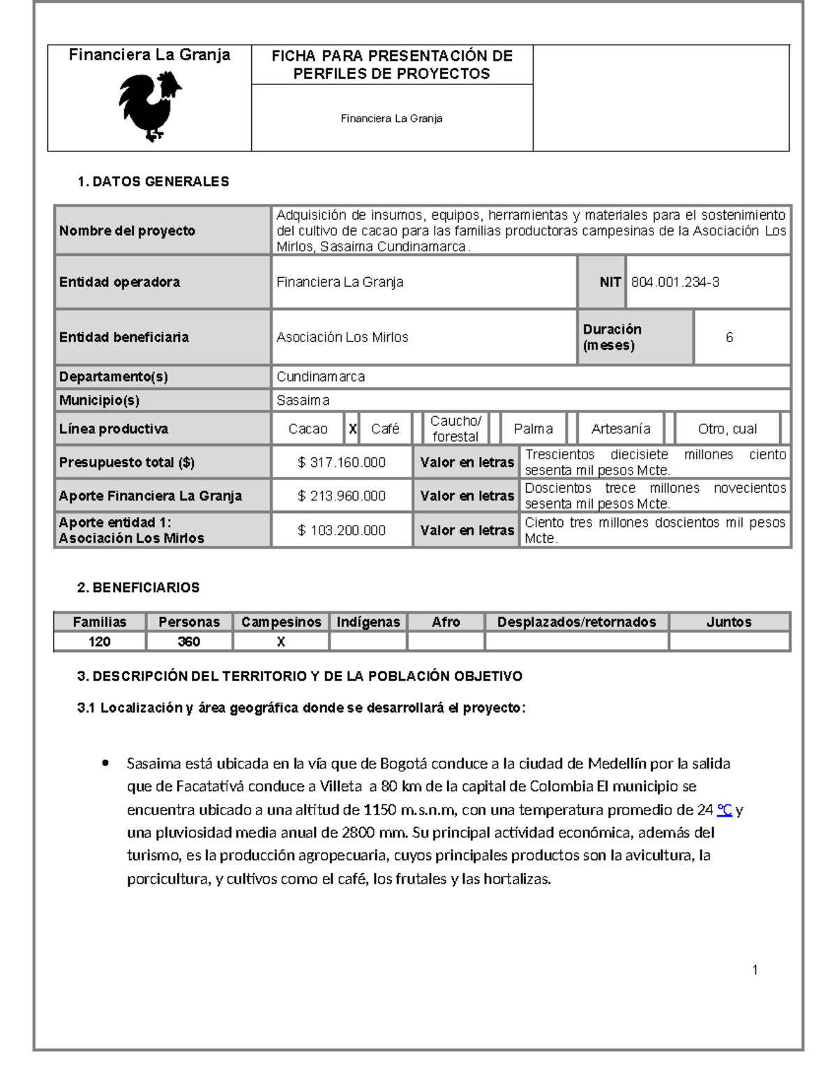 GA1-280301200-AA1-EV02. Proyecto Productivo: Cultivo de Cacao en Sasaima - Document Preview