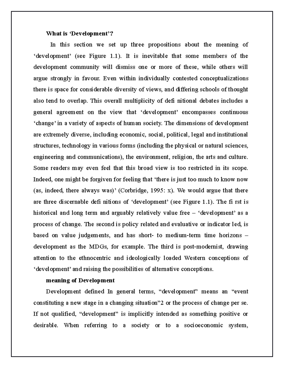 Understanding Development: Concepts, Definitions, and Dimensions - Studocu