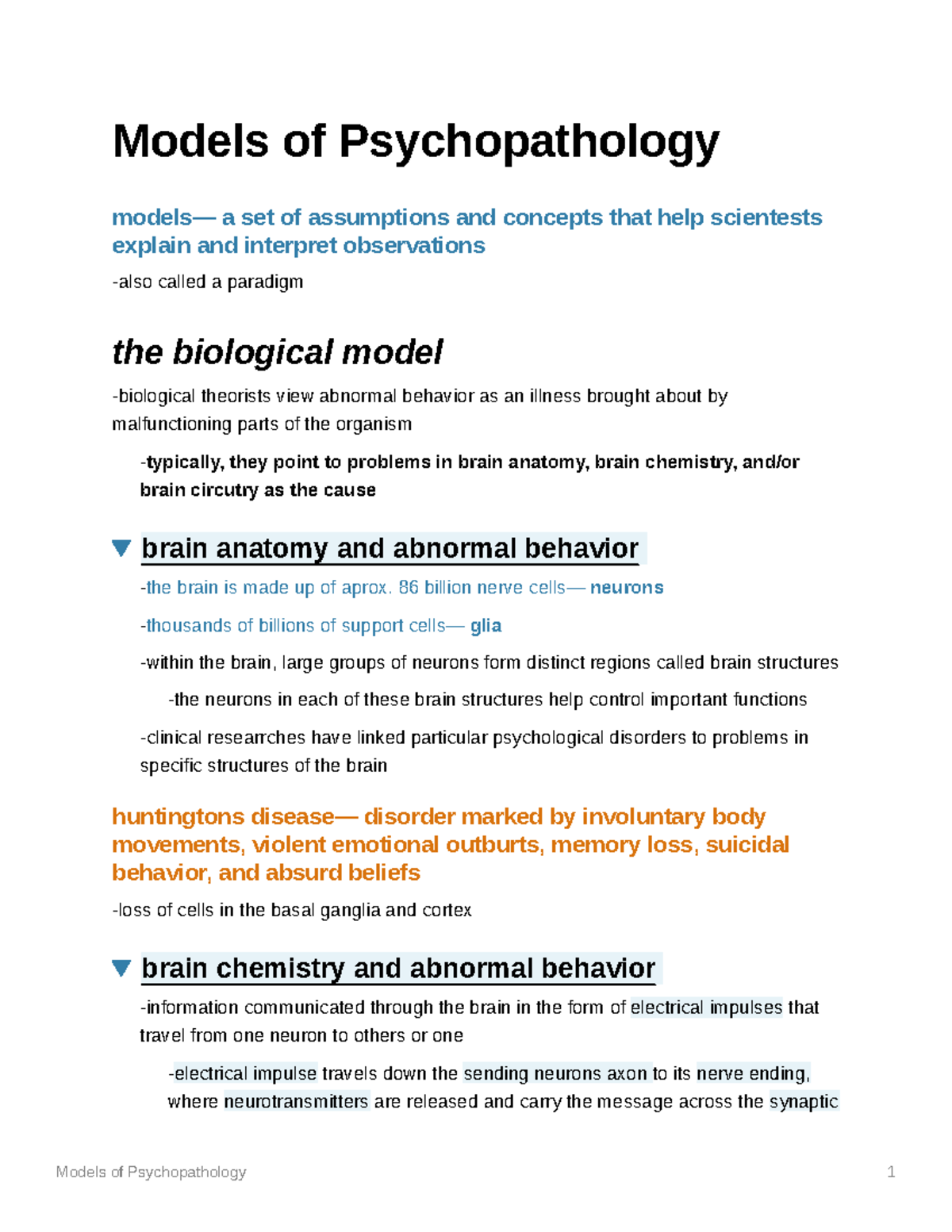 Models of Psychopathology - Models of Psychopathology models— a set of ...