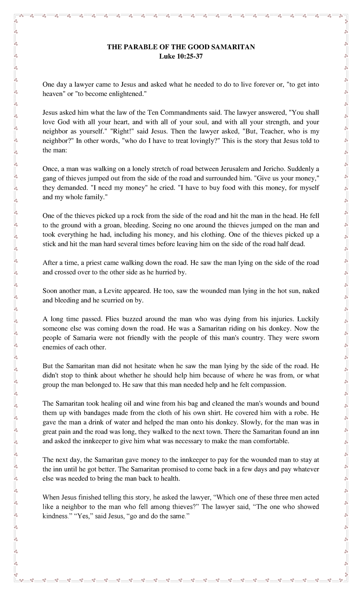 Parable of the good Samaritan: A lesson in compassion and kindness ...