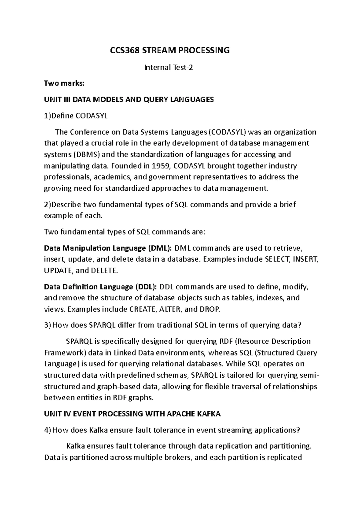 Stream Processing lab - Usefully utilizes the notes - DEPARTMENT OF ...