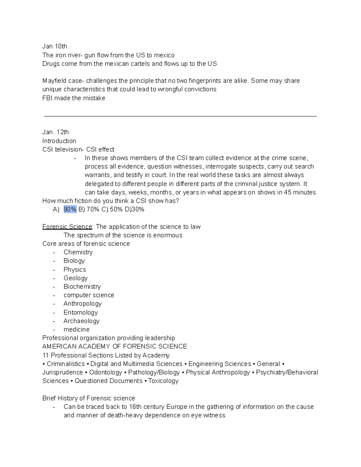 PCC274 - Forensic Science Lecture Notes and Case Studies - Studocu