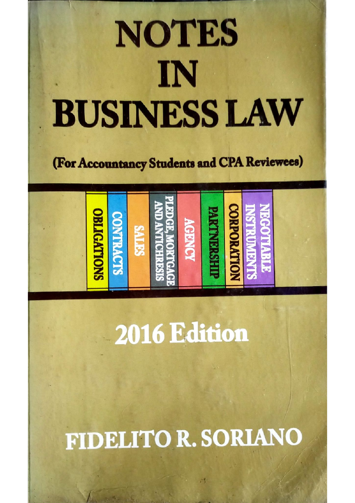 table of contents - NOTES IN BUSINESS LAW (For Accountancy Students and ...