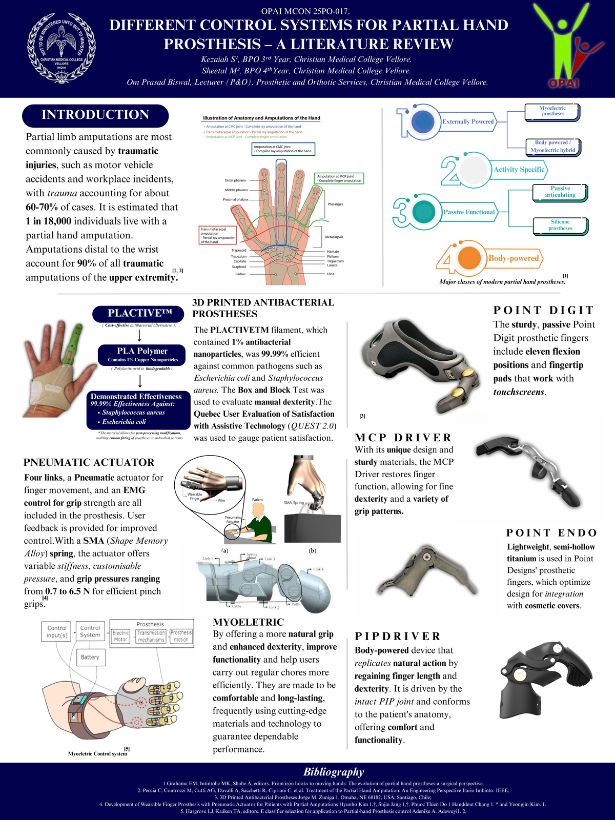 Different control systems for partial hand prosthesis: A literature ...