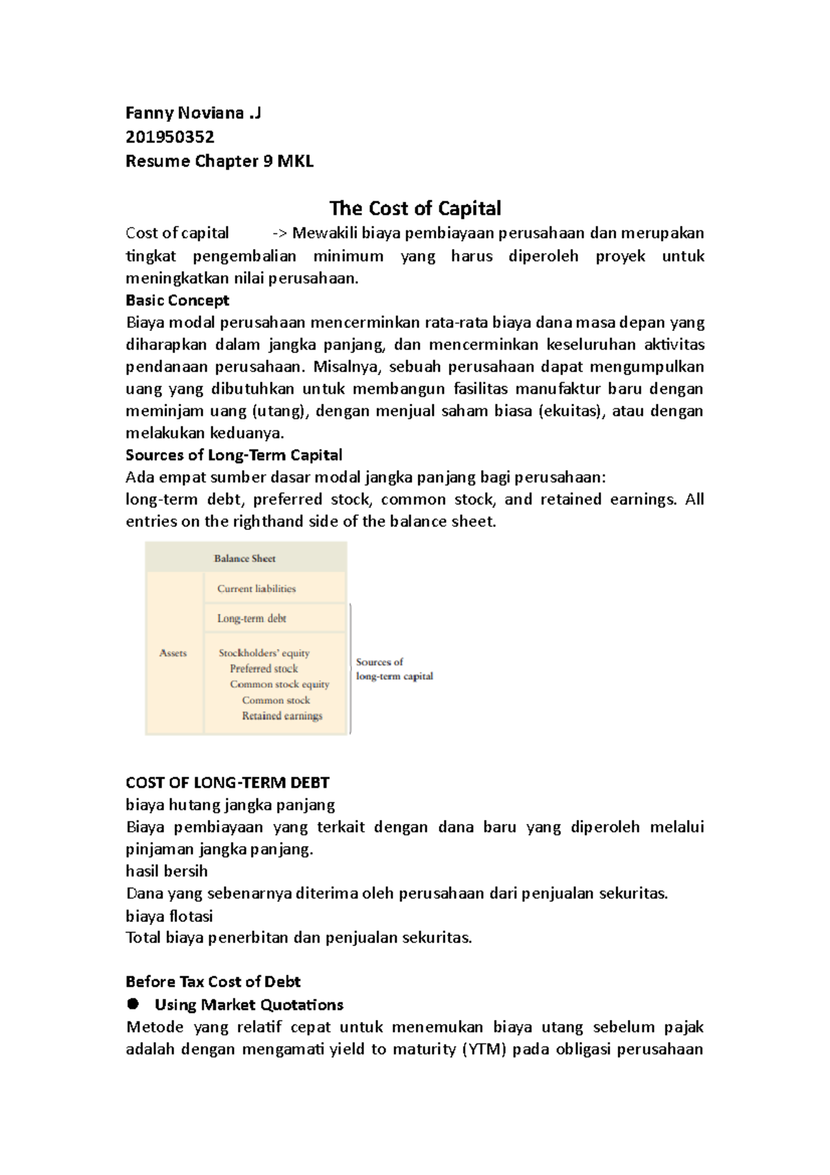 Resume Chapter 9 MKL - Fanny Noviana .J 2019 50352 - Akuntansi ...