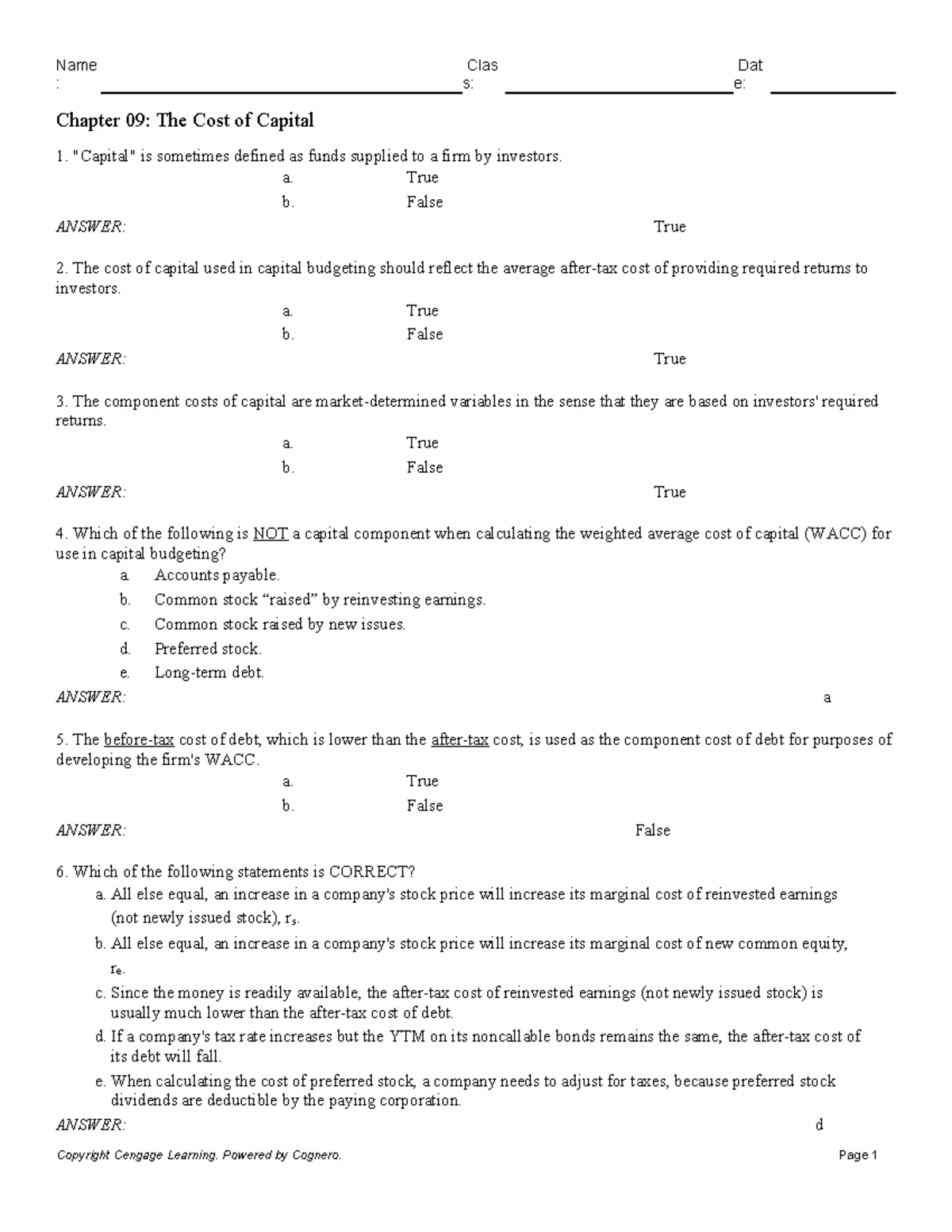 Module 2 Quiz and Solutions - Module 2 Introducing Financial