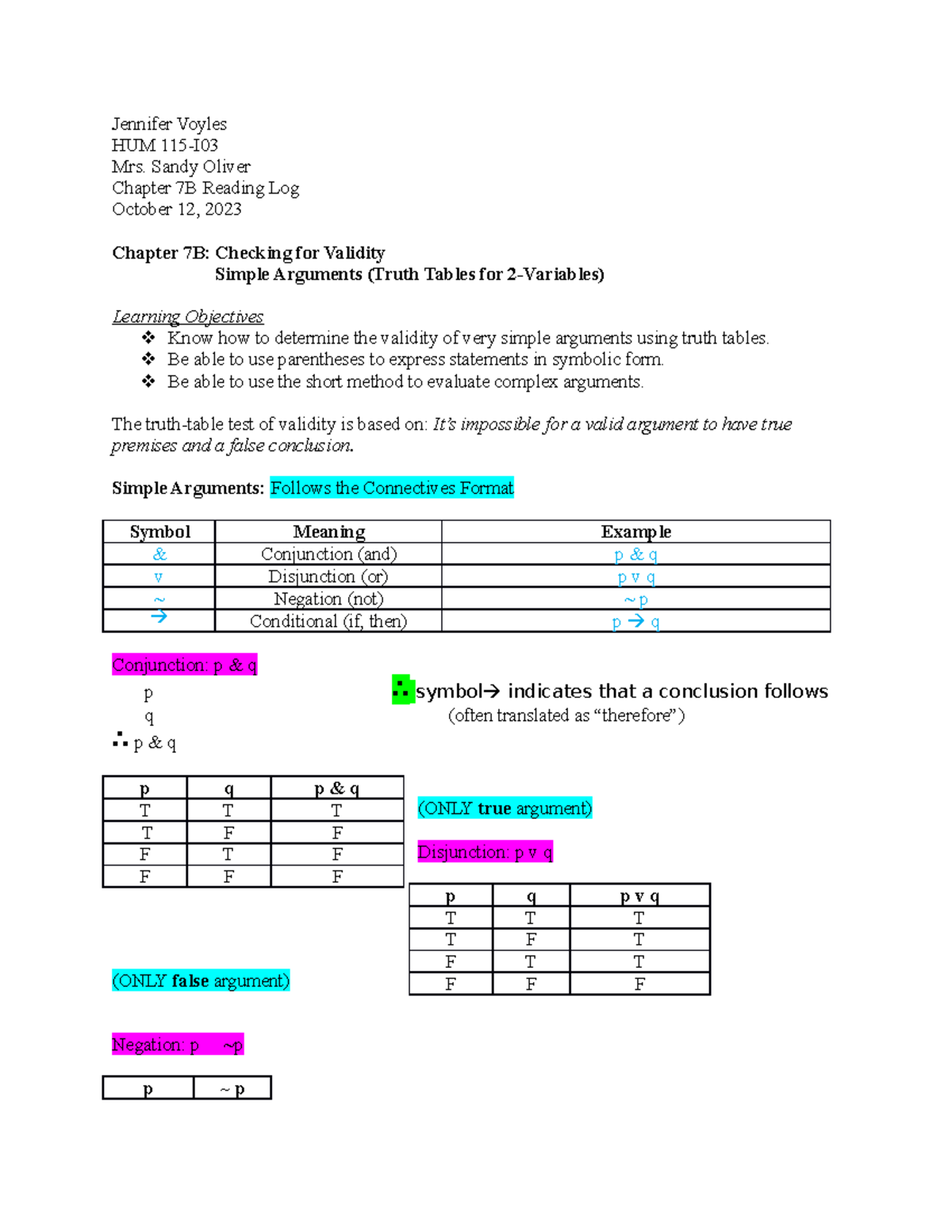 Chapter 7B Reading Log: Checking for Validity (HUM 115-I03) - Studocu
