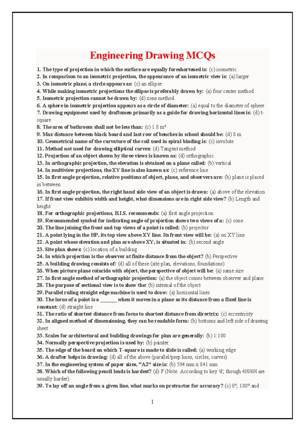 CIVIL ENGINEERING PRACTICE SET: MCQs and Key Concepts - Studocu