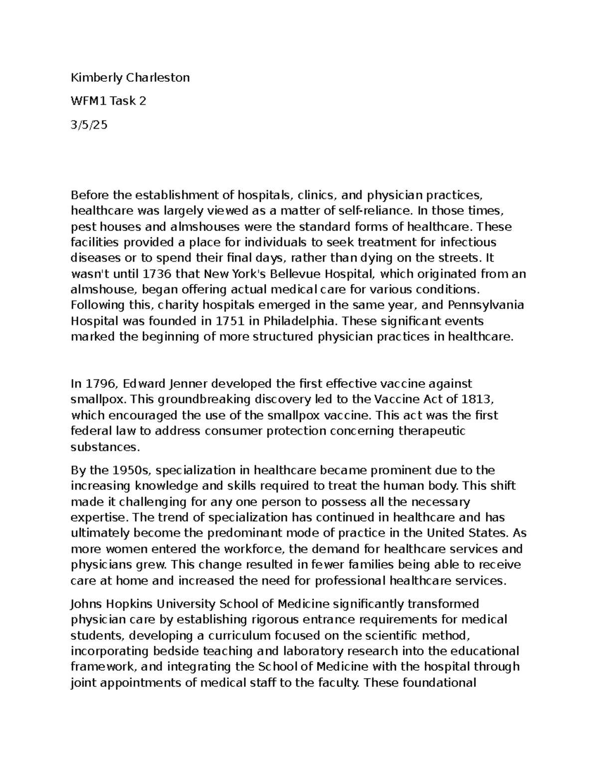 Task 2 revision - Writing and Editing - Kimberly Charleston WFM1 Task 2 ...