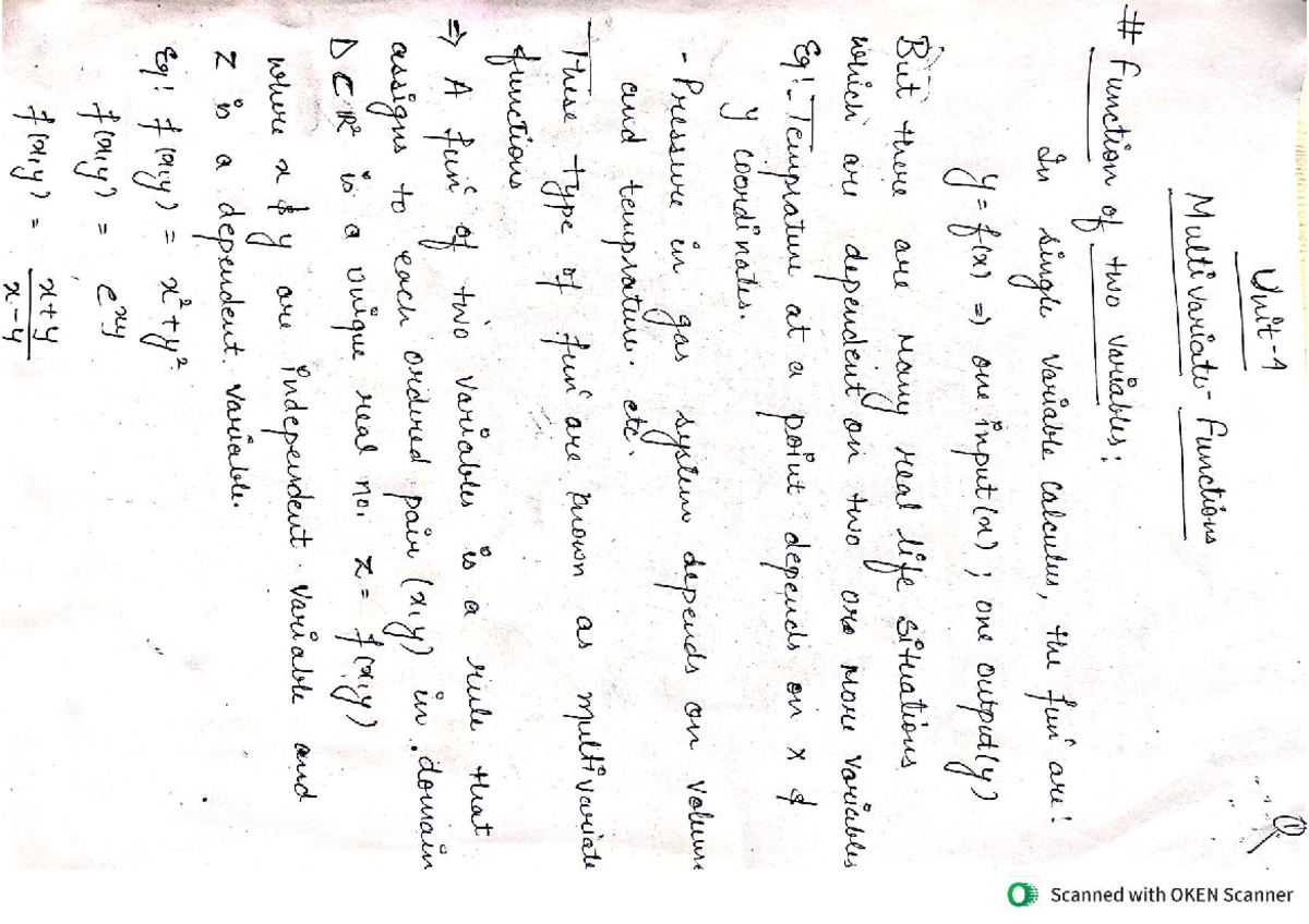 UNIT-4 Multivariate Functions: Understanding Limits and Continuity ...