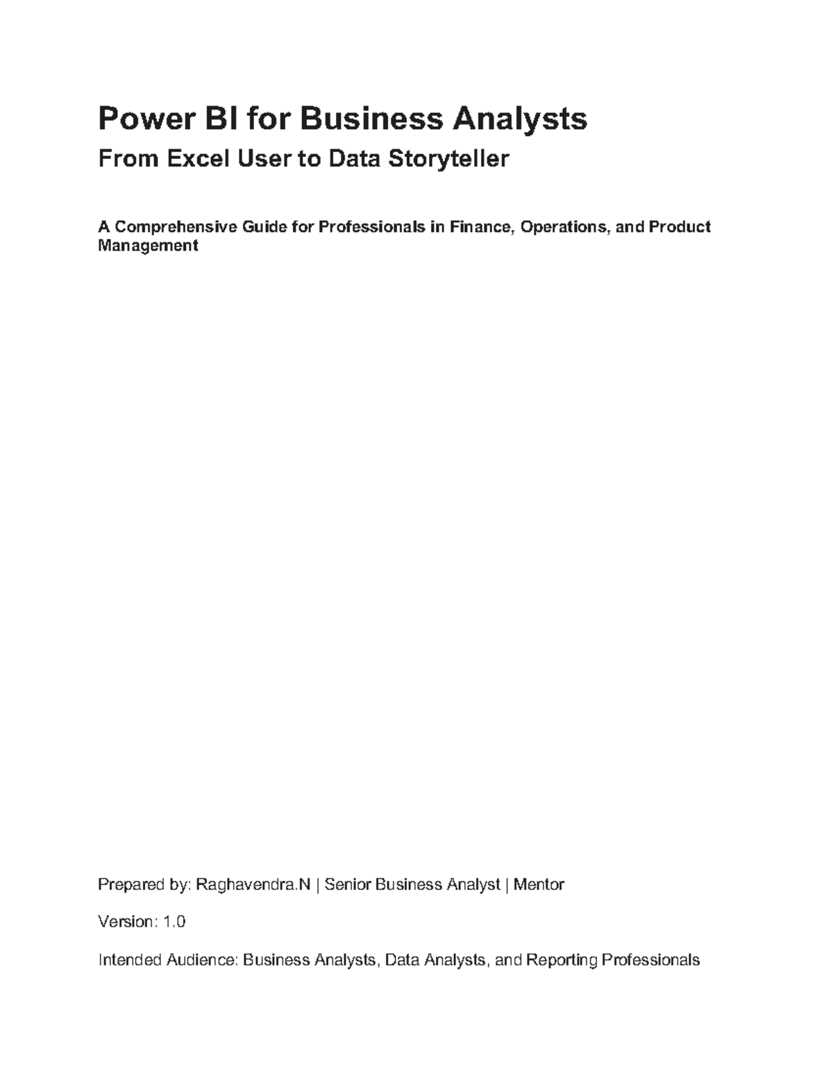 Power BI for Business Analysts: From Excel to Data Storyteller Guide ...