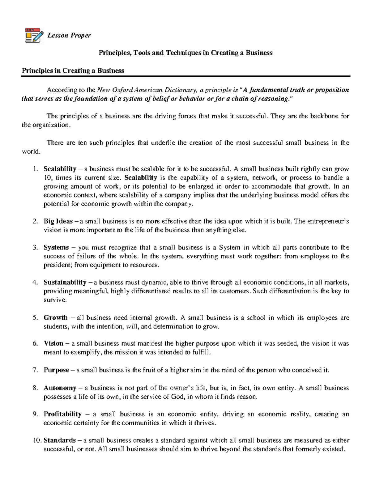 What Is Meant By Business Principles