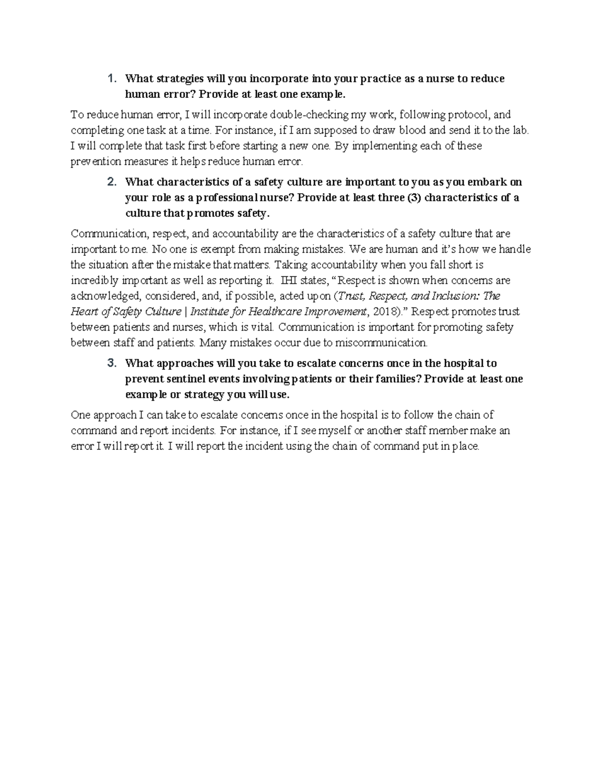 IHI PS 101 Module - Part 2: Strategies for Reducing Human Error in ...
