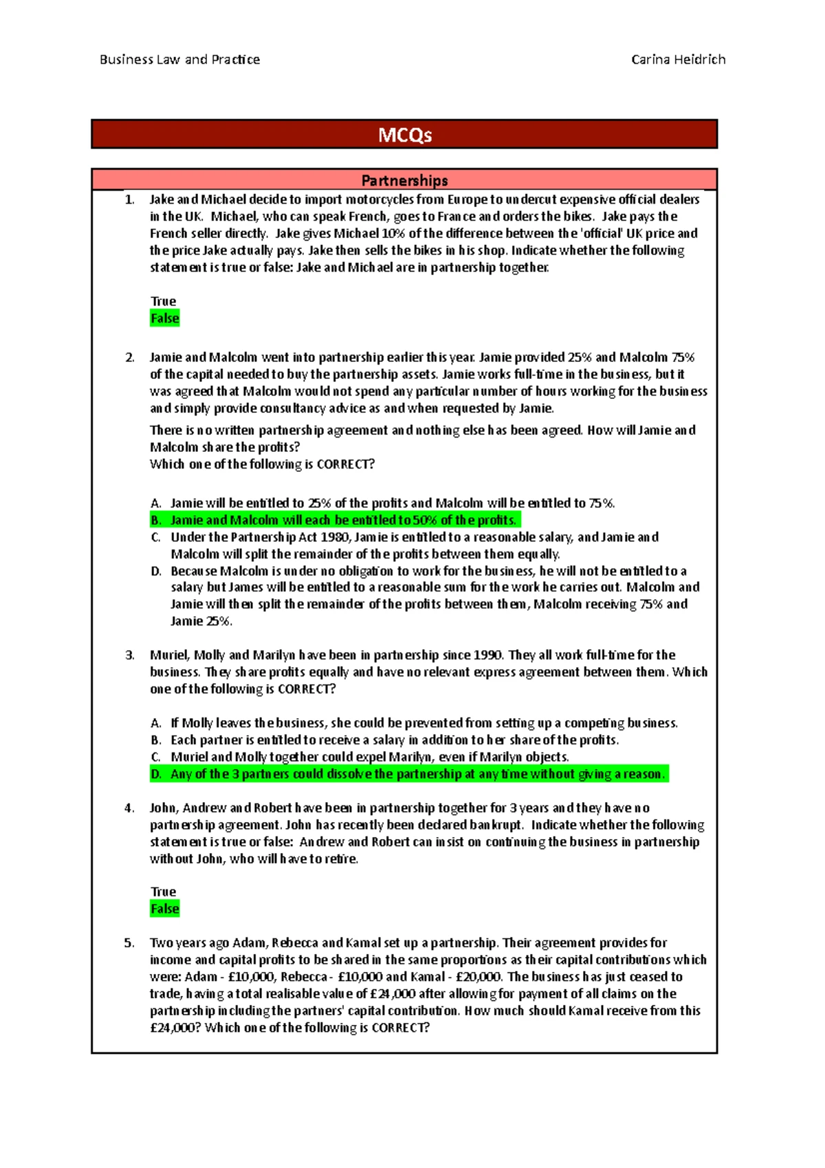 LPC Business Law and Practice Procedure Plans for Board & GM - Studocu