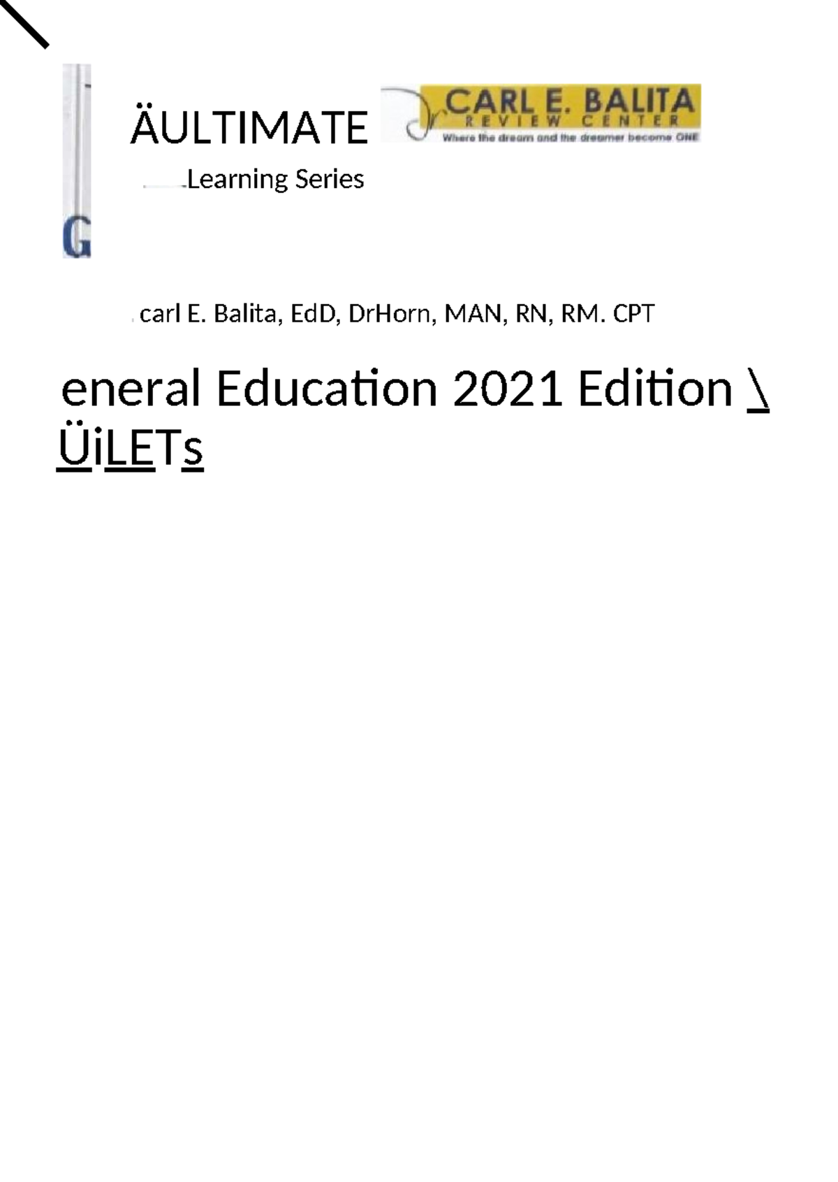 General Education Bullets 2021: Key Concepts and Literary Devices - Studocu