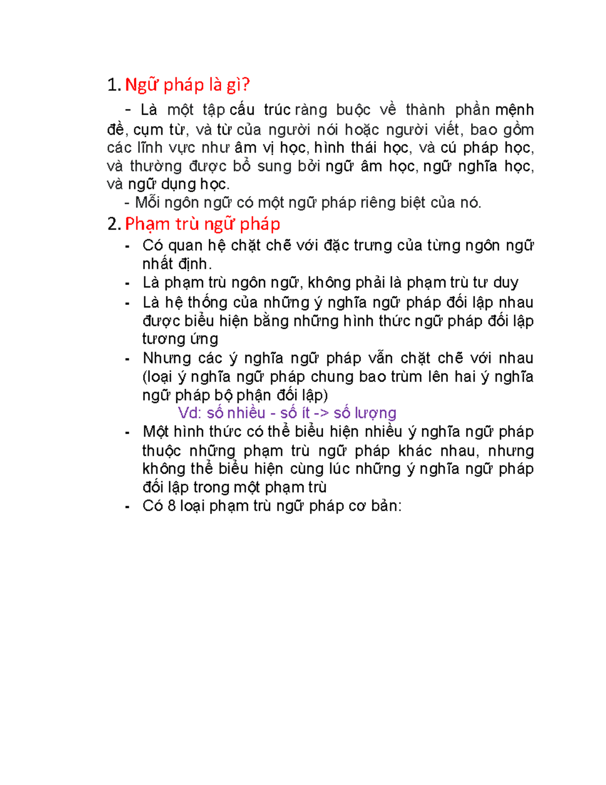 Phạm trù ngữ pháp - phạm trù ngữ pháp - 1. Ng ữpháp là gì? - Là một tập cấu trúc ràng buộc về - Studocu