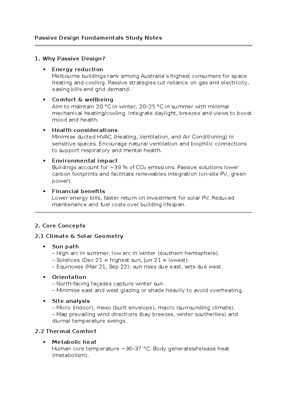 Passive Design Fundamentals: Study Notes for Sustainable Architecture ...