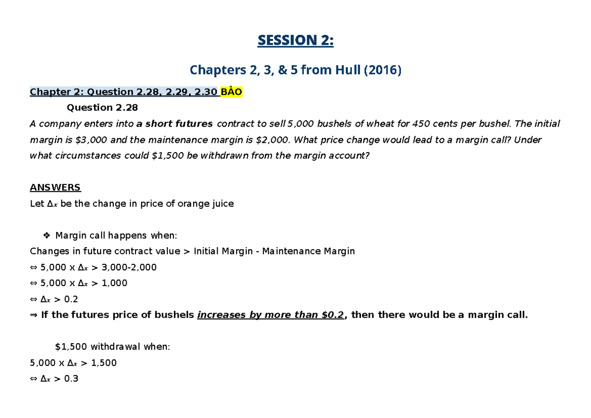Deri2 Tutor Session 2: Chapters 2, 3, 5 Questions & Answers - Studocu