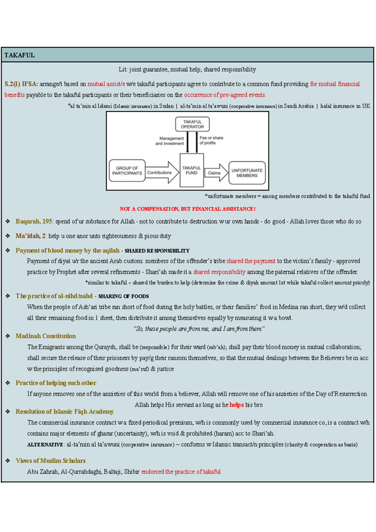 Takaful: Principles, Models, and Mutual Assistance in Islamic Finance ...