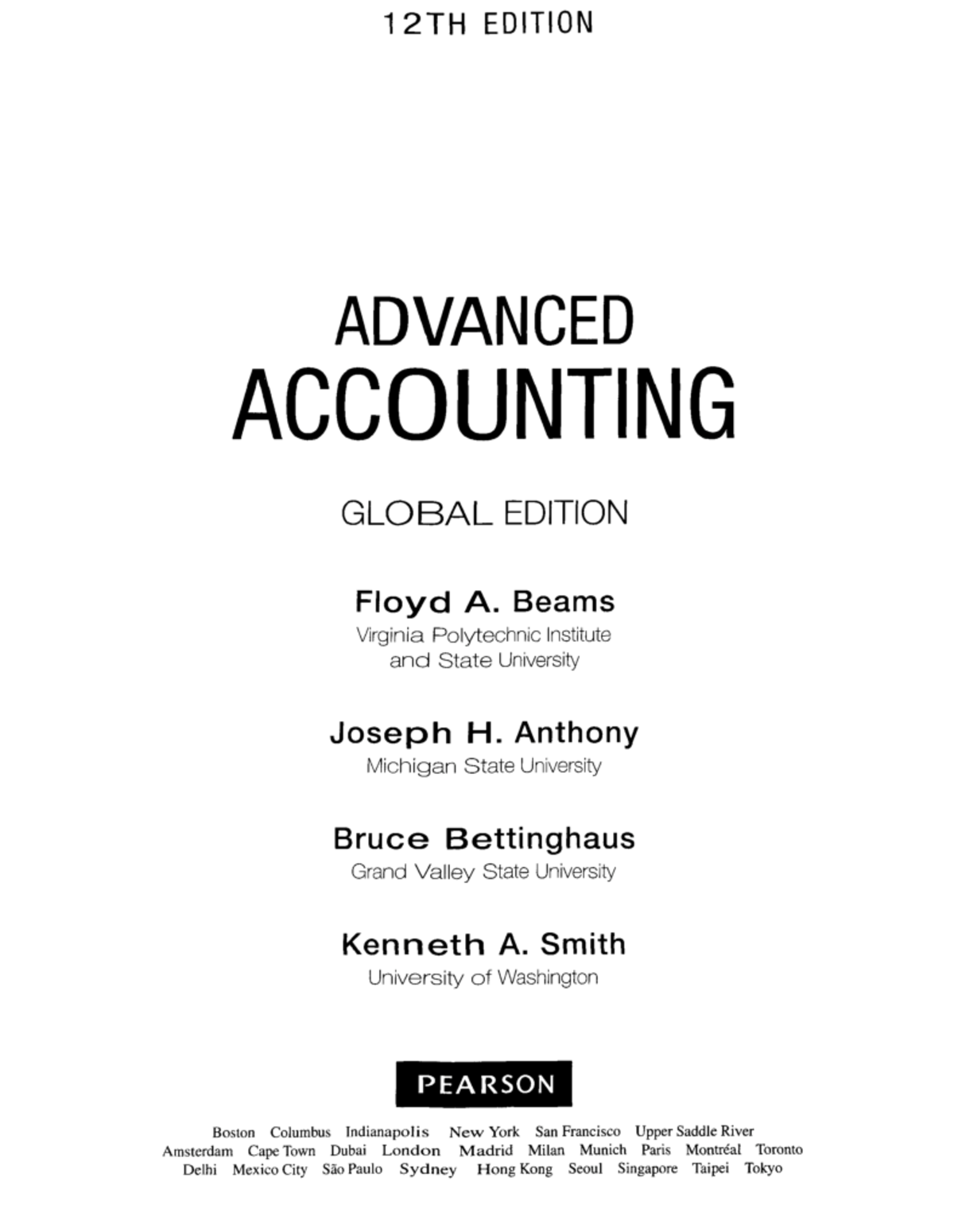 Advanced Accounting - 12th Edition Notes for ACC 101 - Studocu