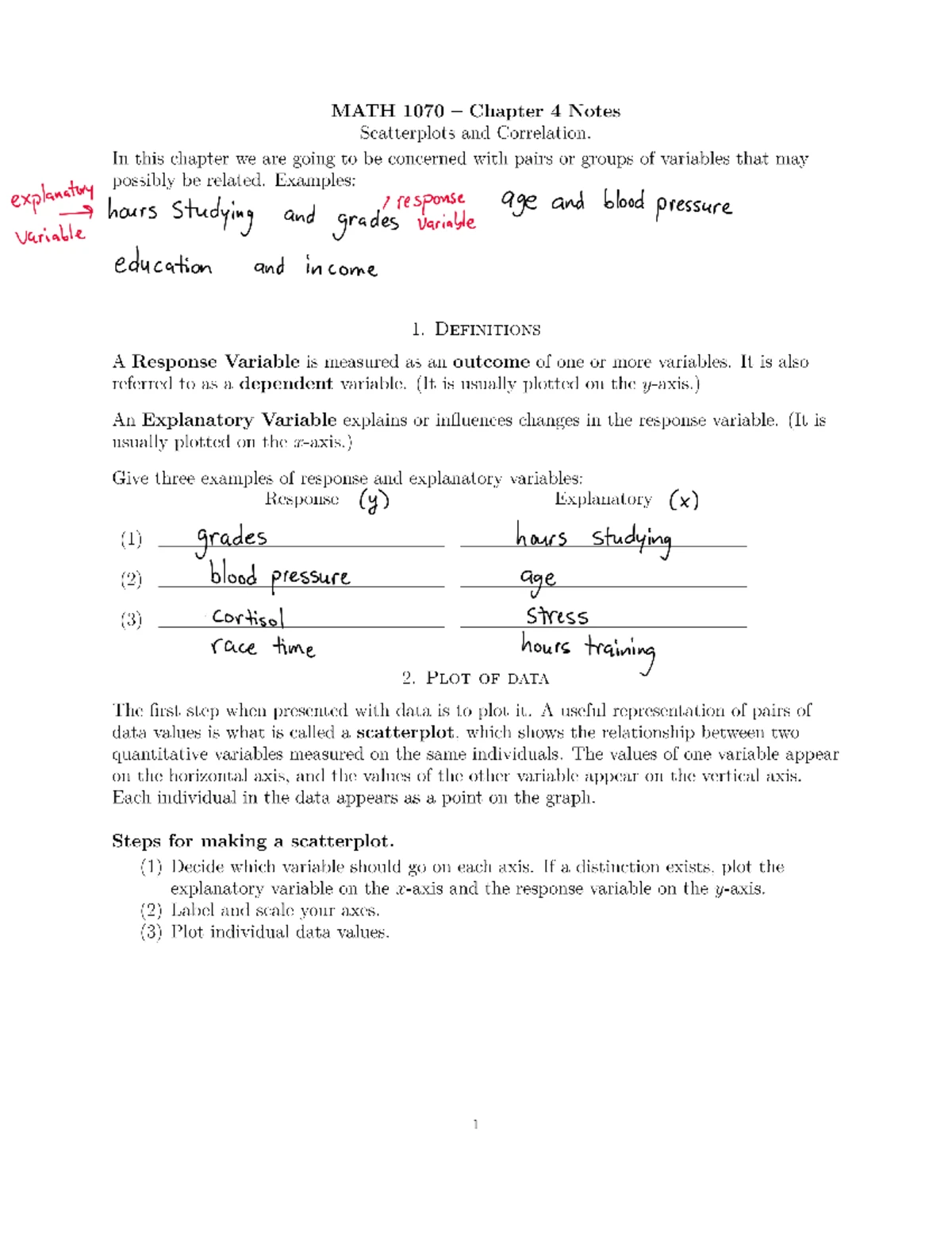 MATH 1070 Chapter 21 Notes: Comparing Two Independent Means - Studocu