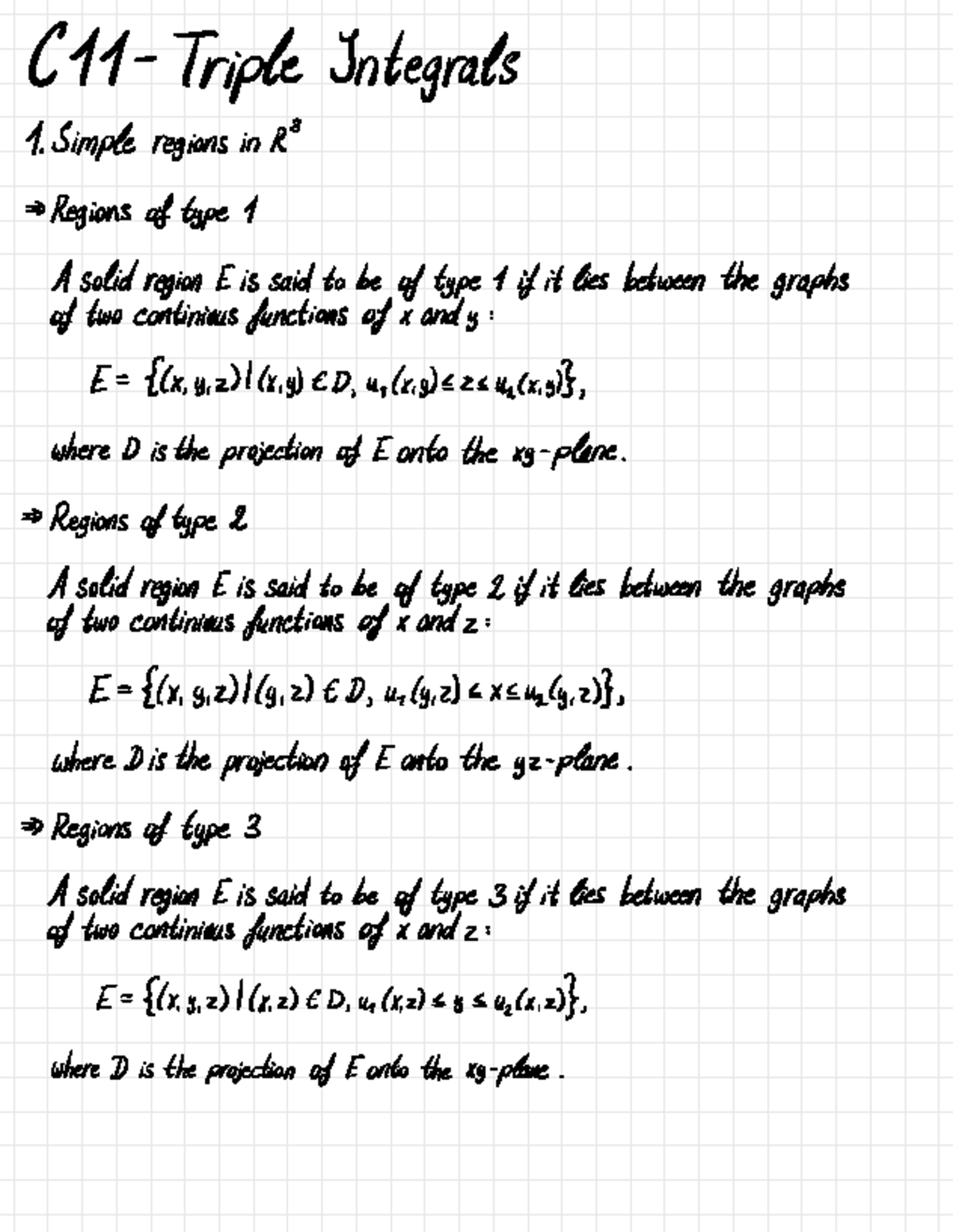 C11 - Triple Integrals: Understanding Solid Regions in R - Studeersnel