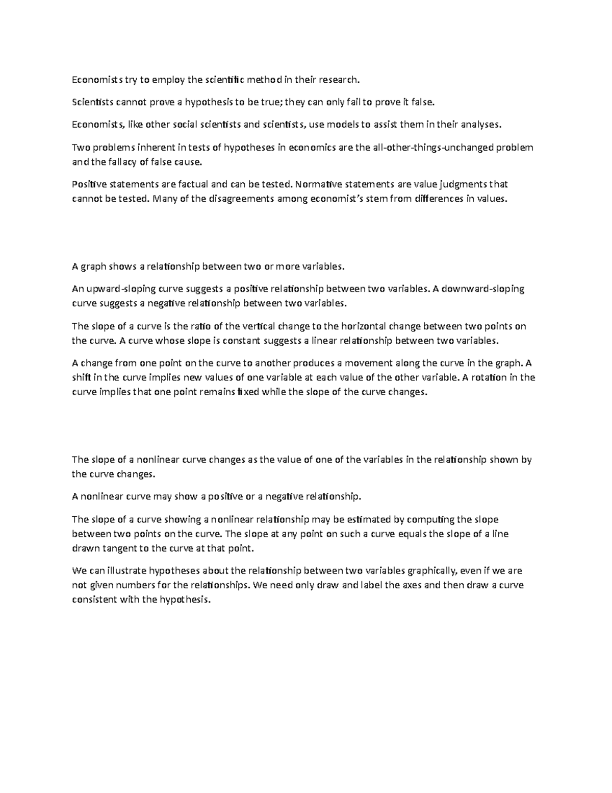 ECO 101 Lecture Notes: Understanding Economic Models and Graphs - Studocu