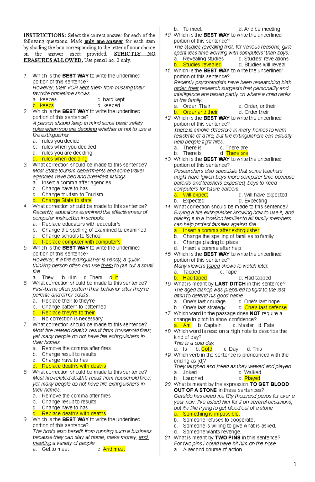 Gened- Final Exam - Comprehensive Pre-Board Reviewer for LET - Studocu