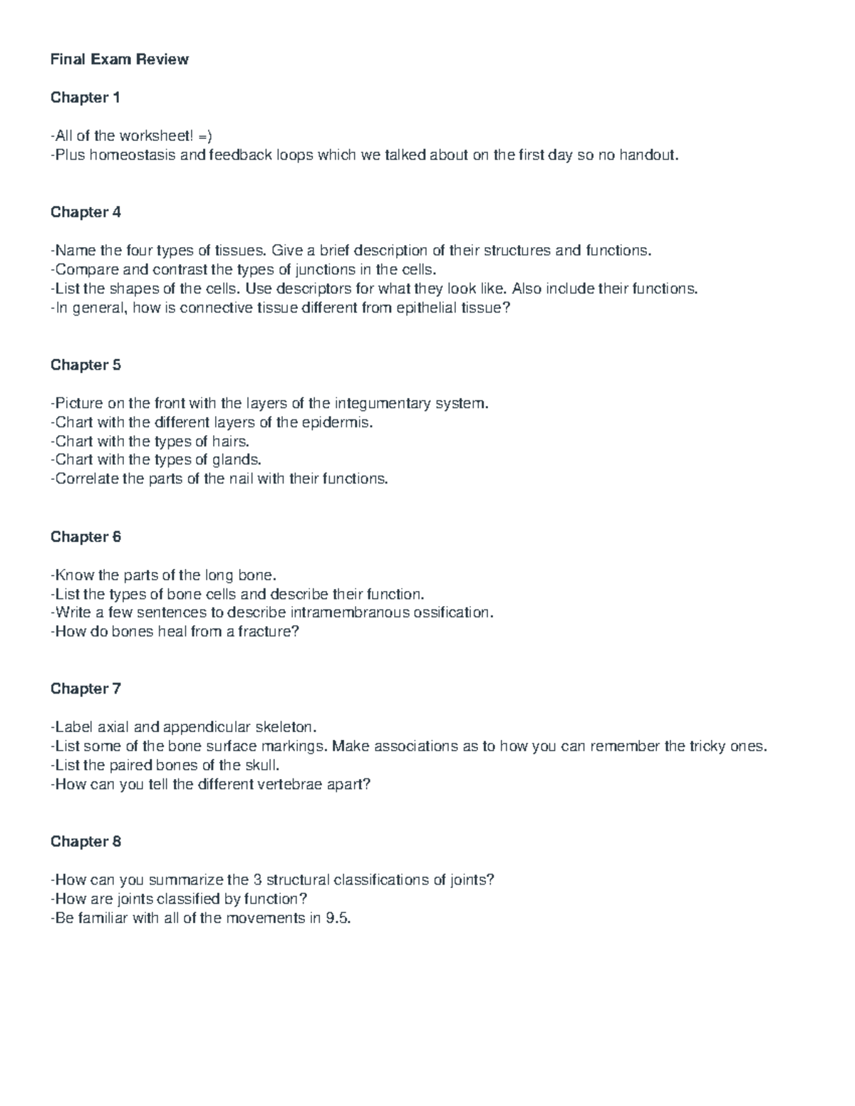 Final Exam Review-12 - Final Exam Review Chapter 1 -All of the ...