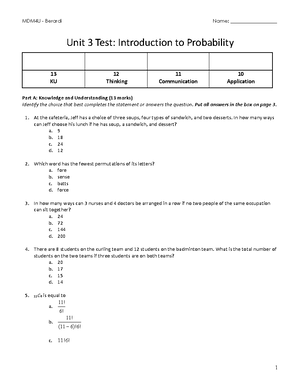 Hypergeometric Distributions Note MDM4UI Unit 6 Probability Distributions Hypergeometric