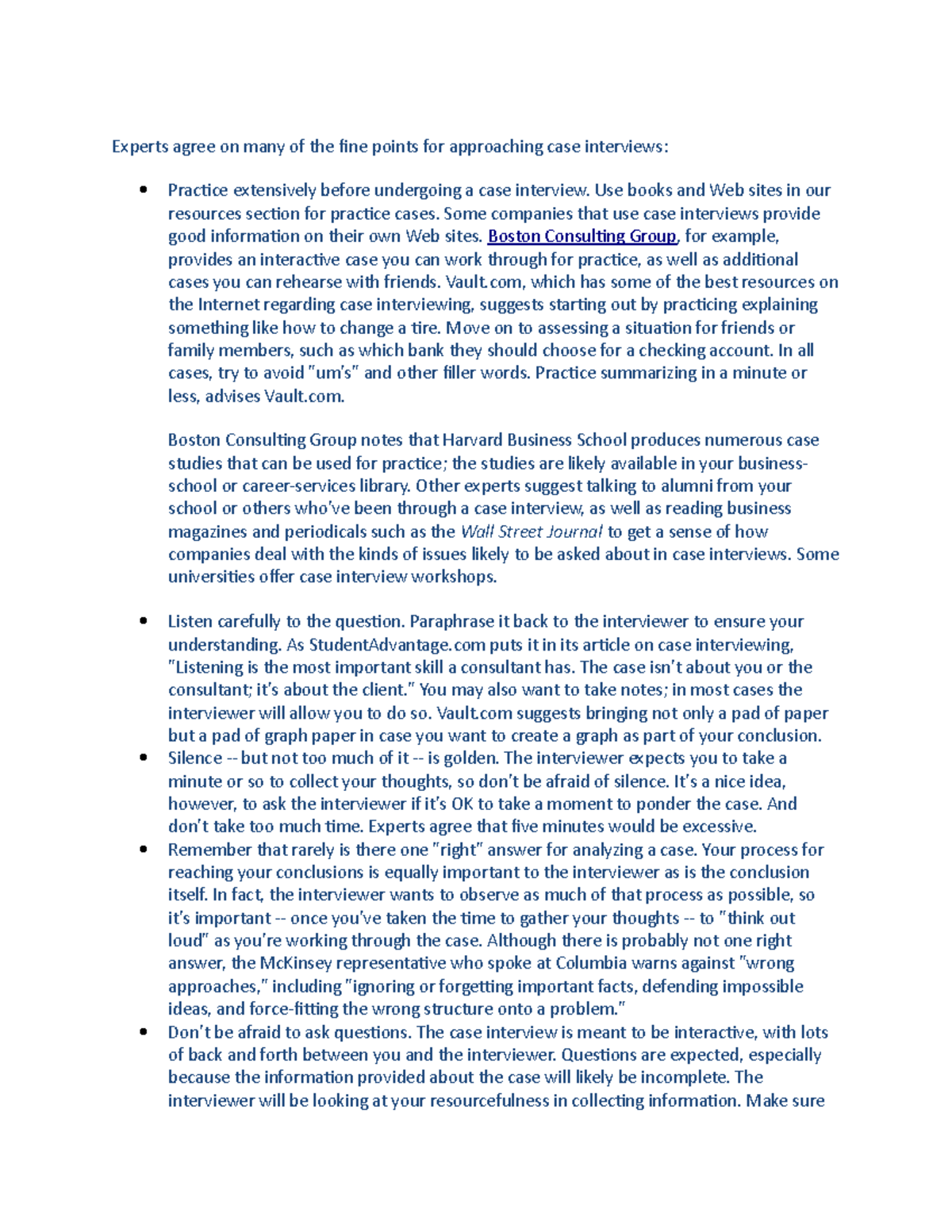 What to Expect in an Interview - Some General Tips - Experts agree on ...