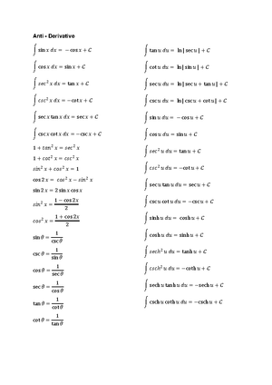 Domain and Range of Relations: Module 2 Calculus Notes - Studocu