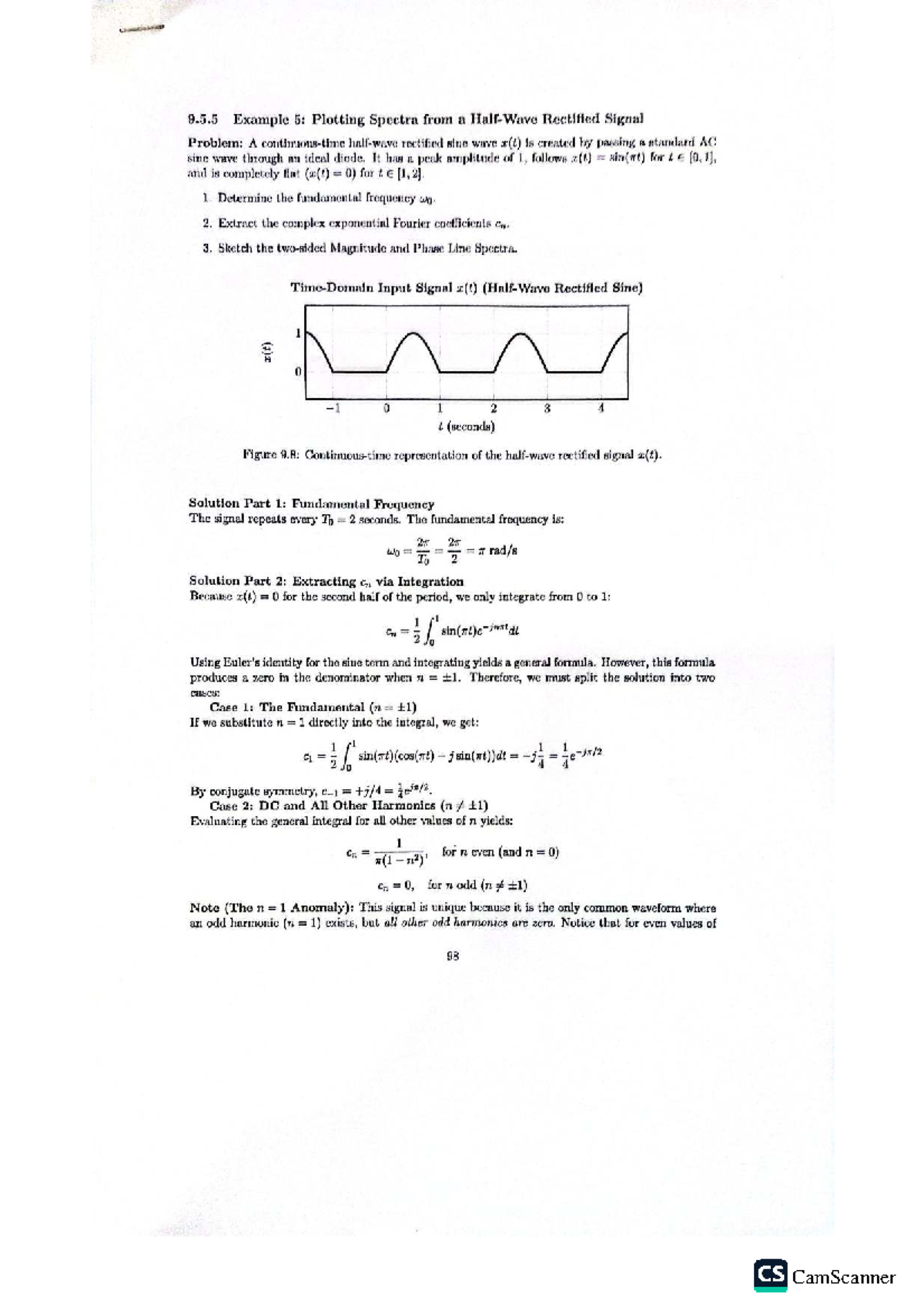 Fourier Series Problem Set: Rectified Signal Spectra Analysis - Studocu
