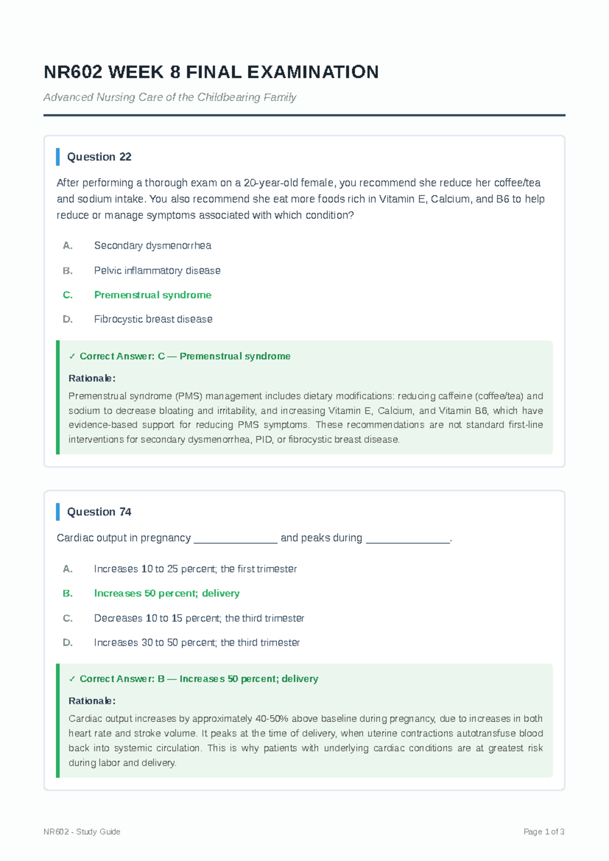 NR602 Week 8 Final Exam Study Guide: Key Questions & Answers - Studocu